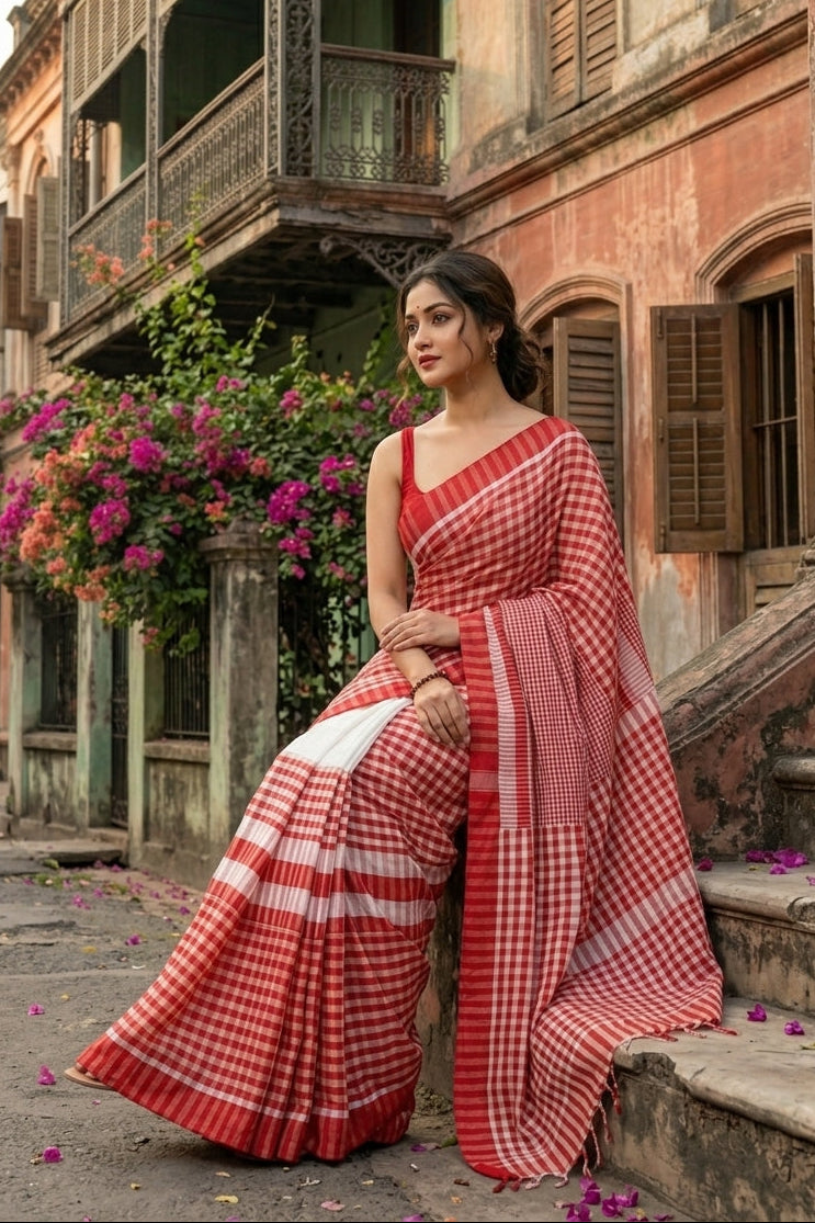 Beautiful In Stripe Cotton Saree
