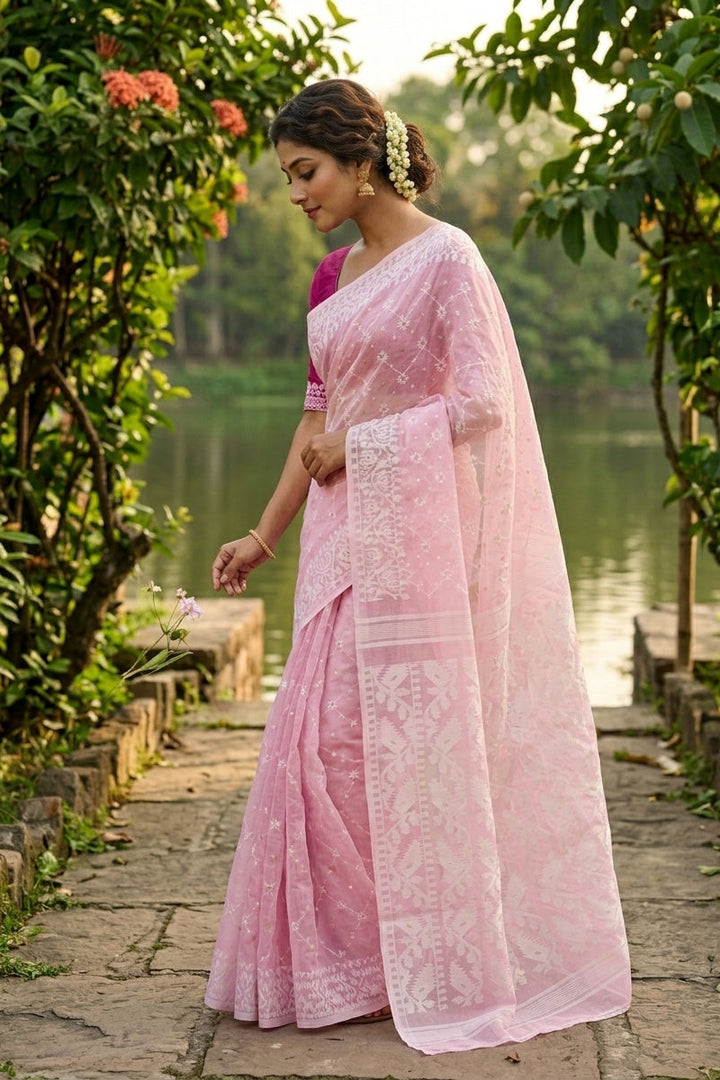 BishnuPriya Dhakai Jamdani Saree