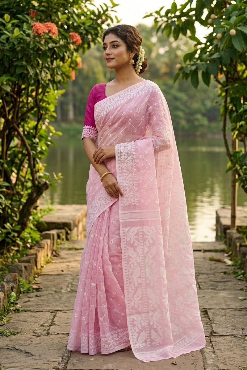 BishnuPriya Dhakai Jamdani Saree