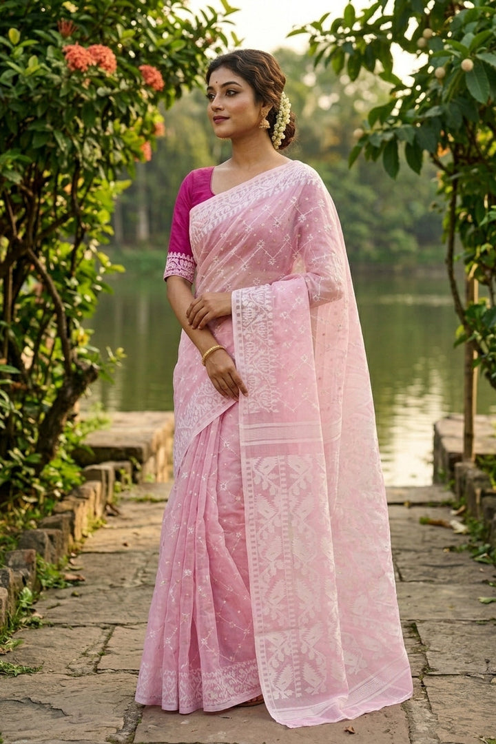 BishnuPriya Dhakai Jamdani Saree