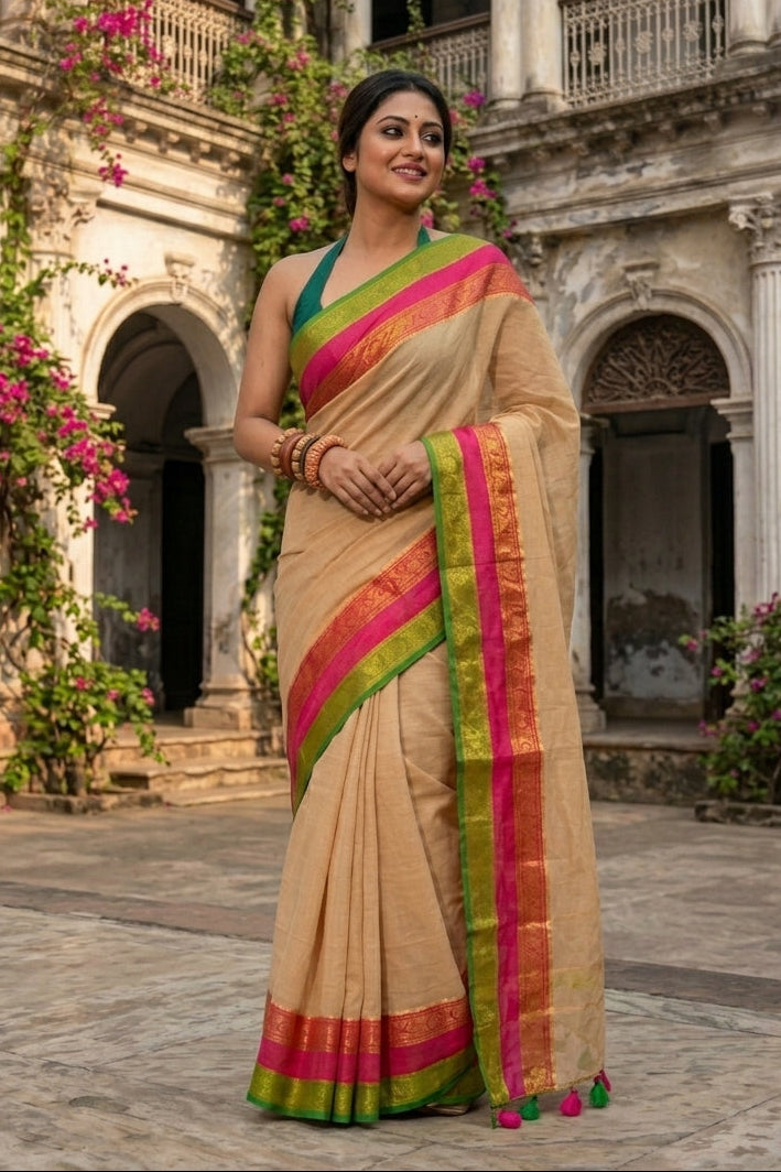 Shwetanjali Mul Cotton Saree