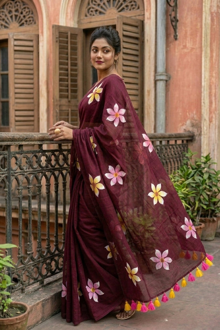 Kanak Pushpo Mul Cotton Saree