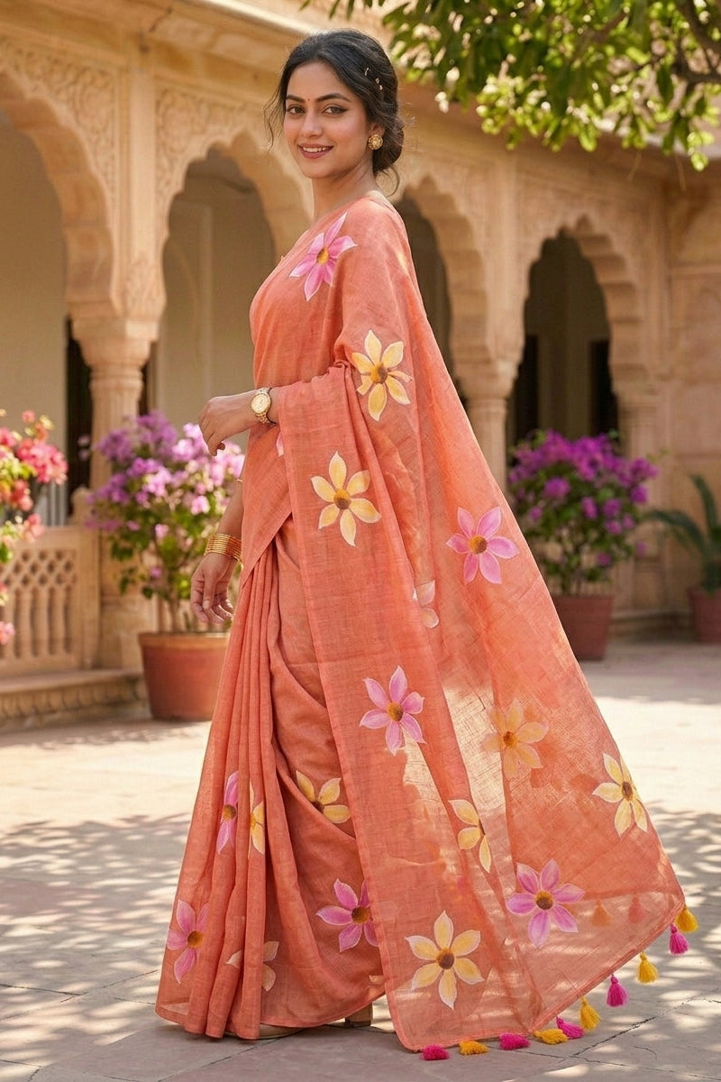 Kanak Pushpo Mul Cotton Saree