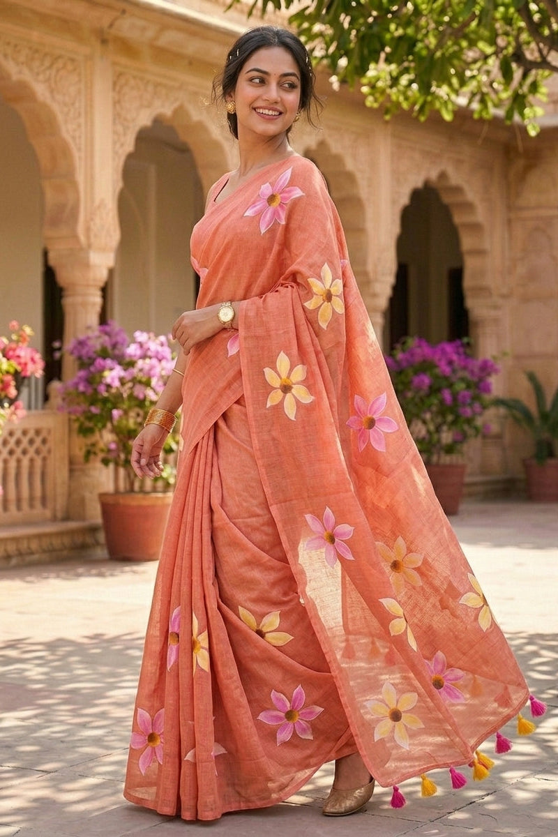 Kanak Pushpo Mul Cotton Saree