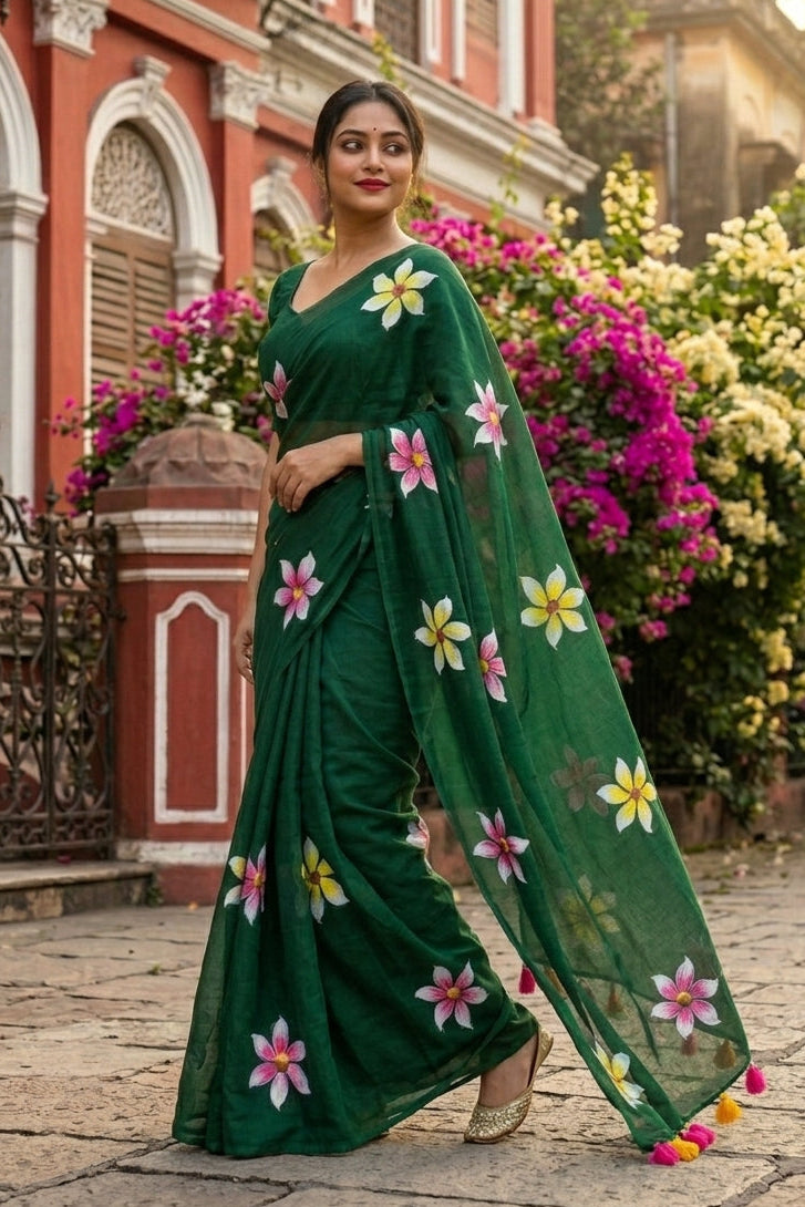 Kanak Pushpo Mul Cotton Saree