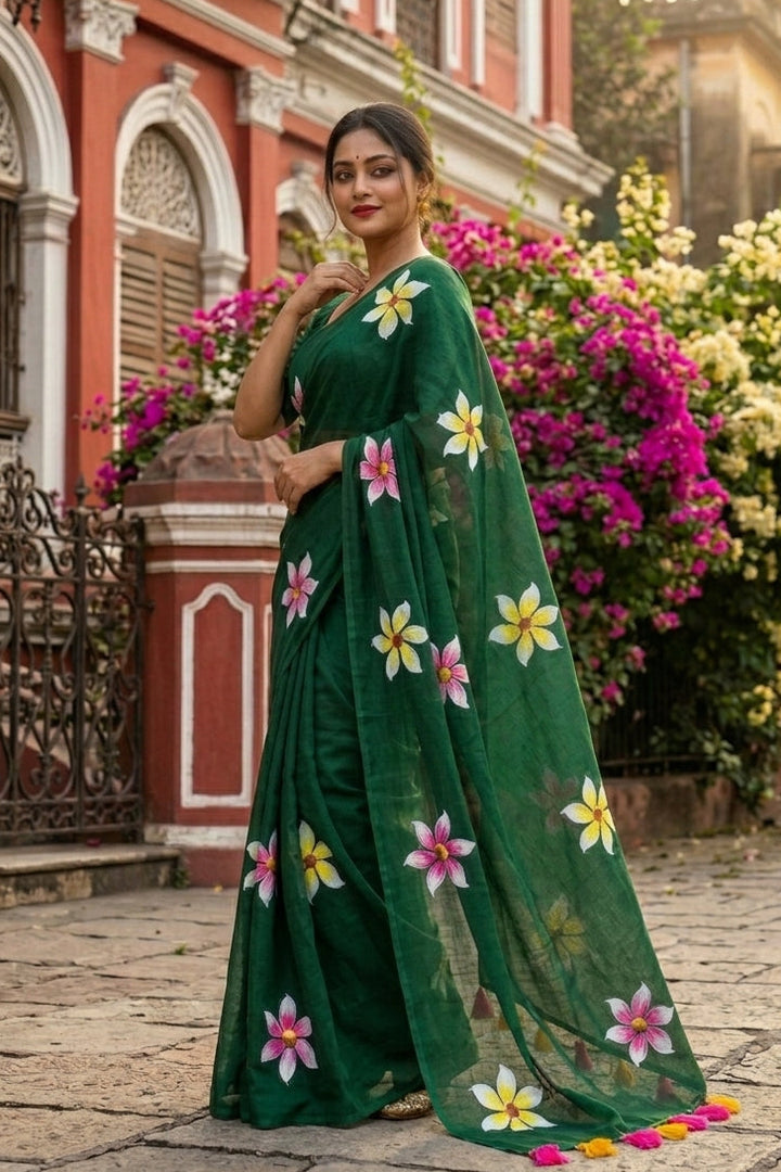 Kanak Pushpo Mul Cotton Saree