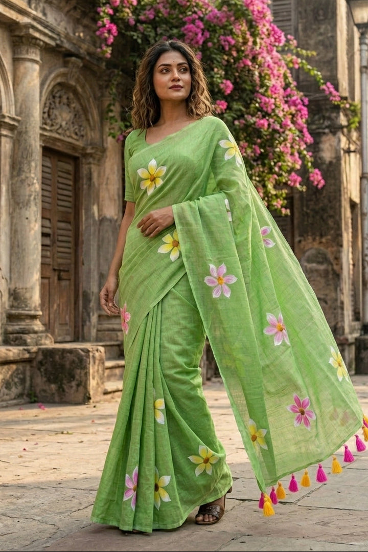 Kanak Pushpo Mul Cotton Saree