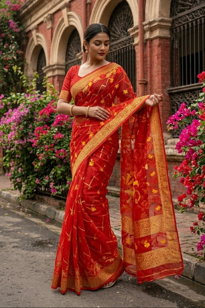 Nirjharini Dhakai Jamdani Saree