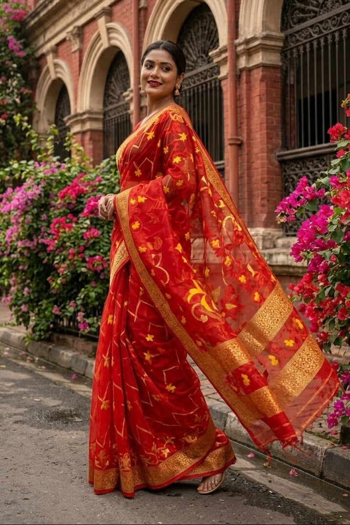 Nirjharini Dhakai Jamdani Saree