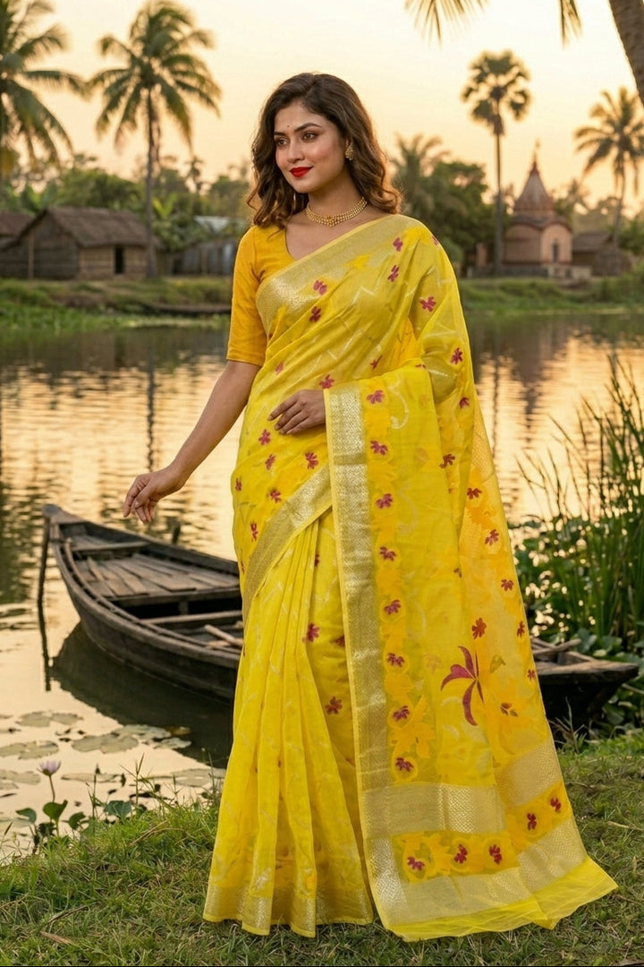Nirjharini Dhakai Jamdani Saree