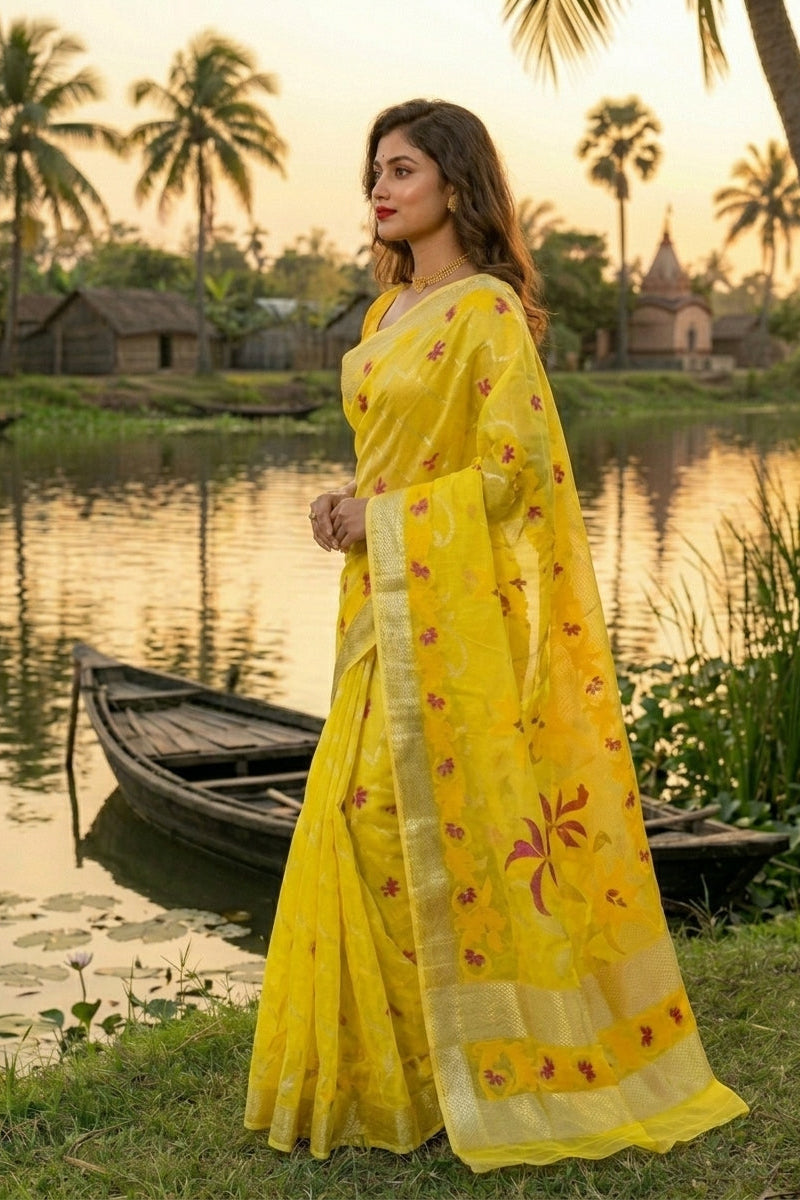 Nirjharini Dhakai Jamdani Saree