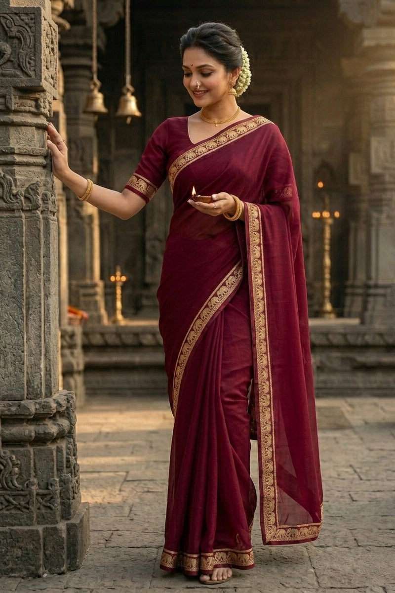 Kunjara in Style Crepe Silk Saree