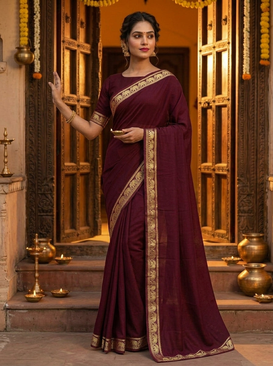 Kunjara in Style Crepe Silk Saree