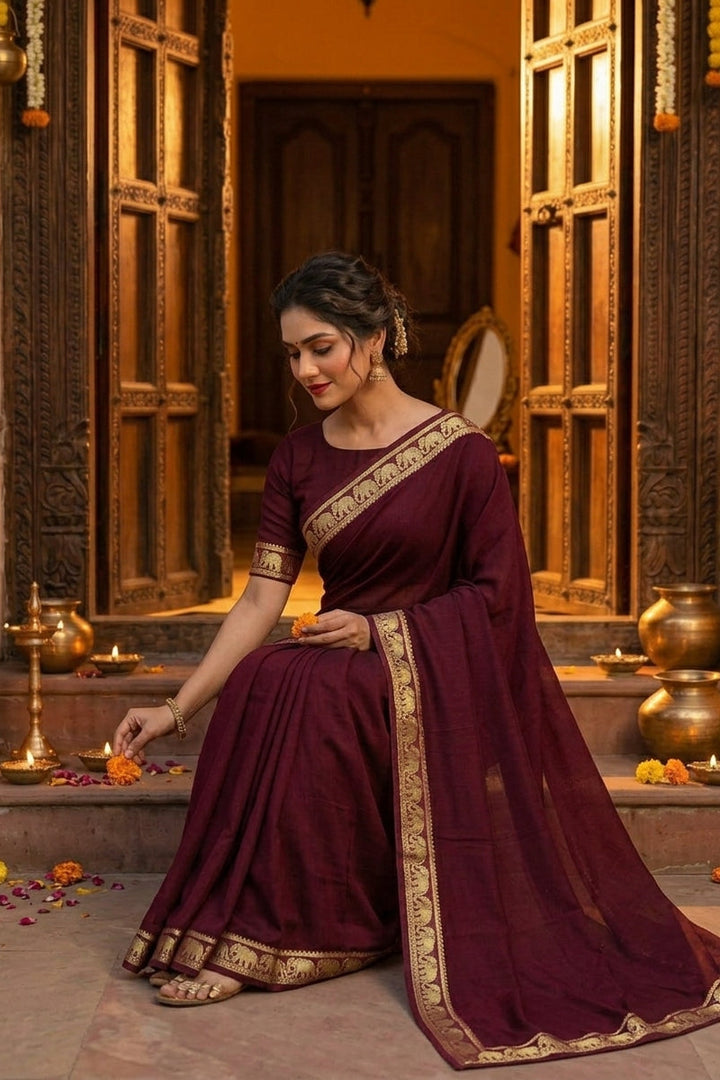 Kunjara in Style Crepe Silk Saree