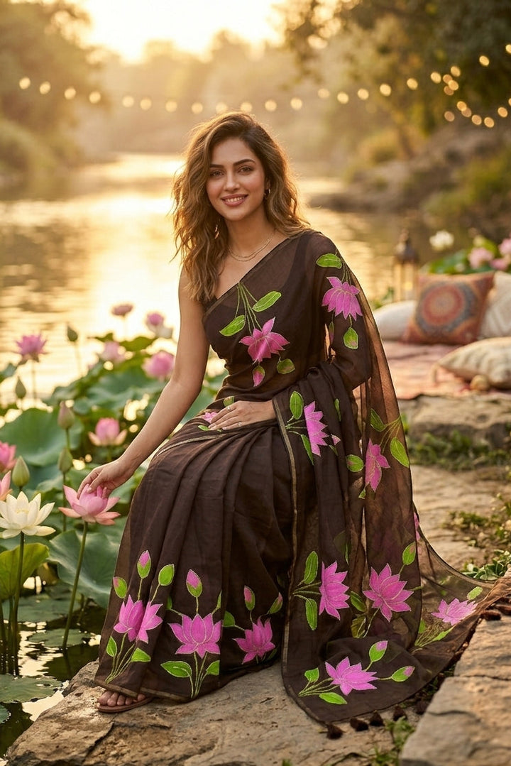 Podmosmita Mul Cotton Saree