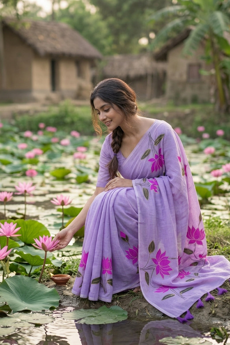 Podmosmita Mul Cotton Saree