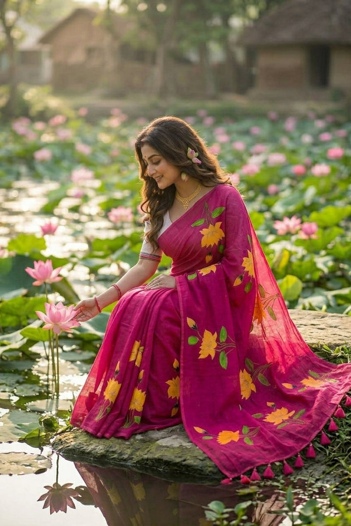 Podmosmita Mul Cotton Saree