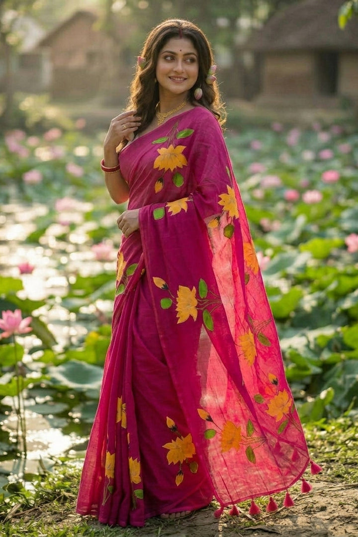 Podmosmita Mul Cotton Saree