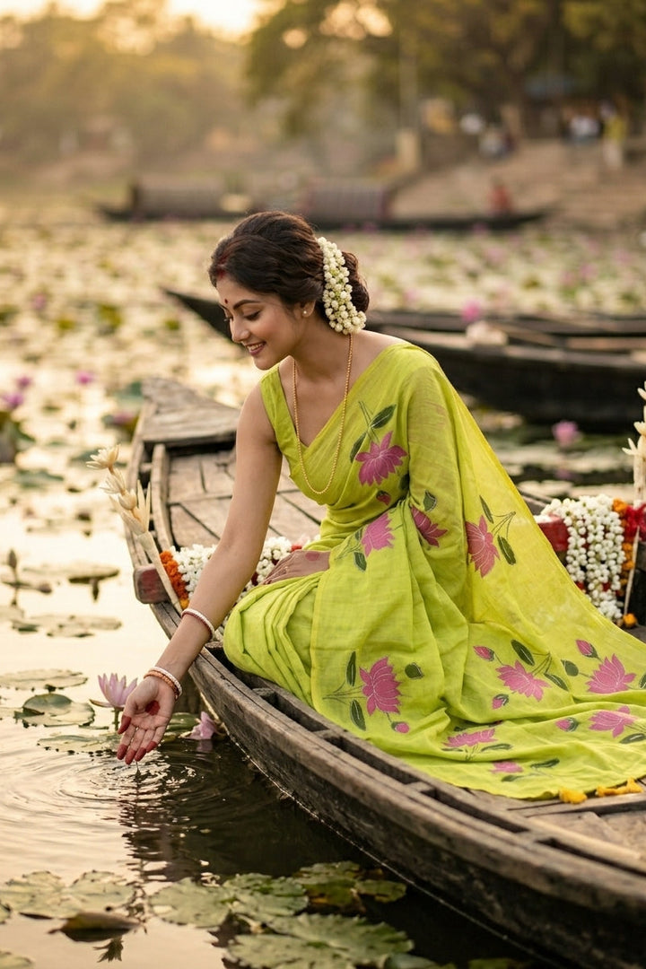 Podmosmita Mul Cotton Saree