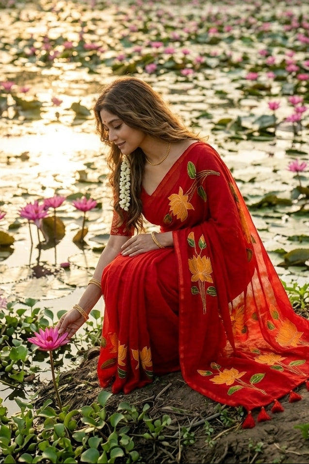 Podmosmita Mul Cotton Saree
