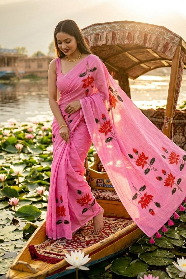 Podmosmita Mul Cotton Saree
