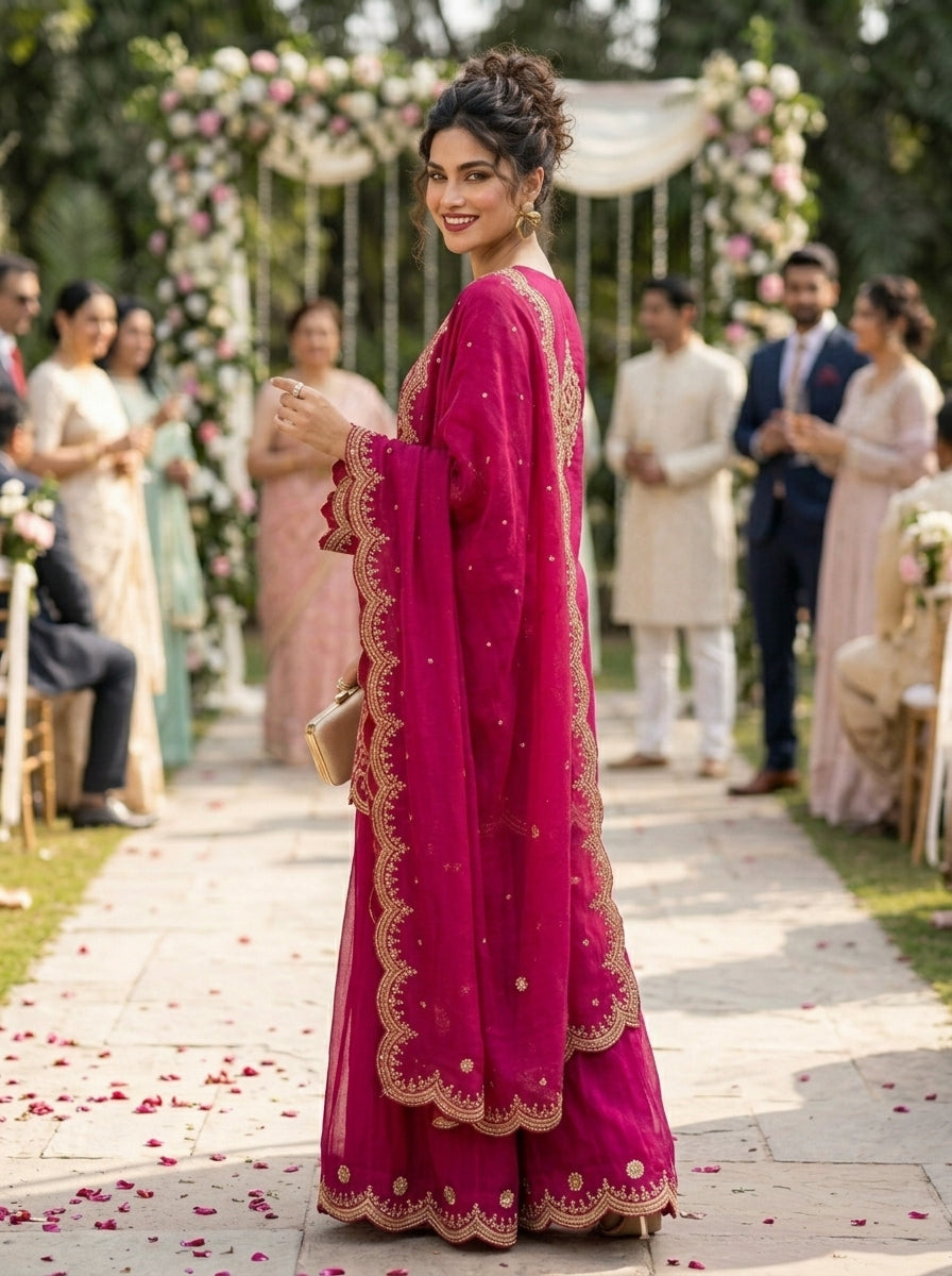 Written in Poetry Designer Sharara Set