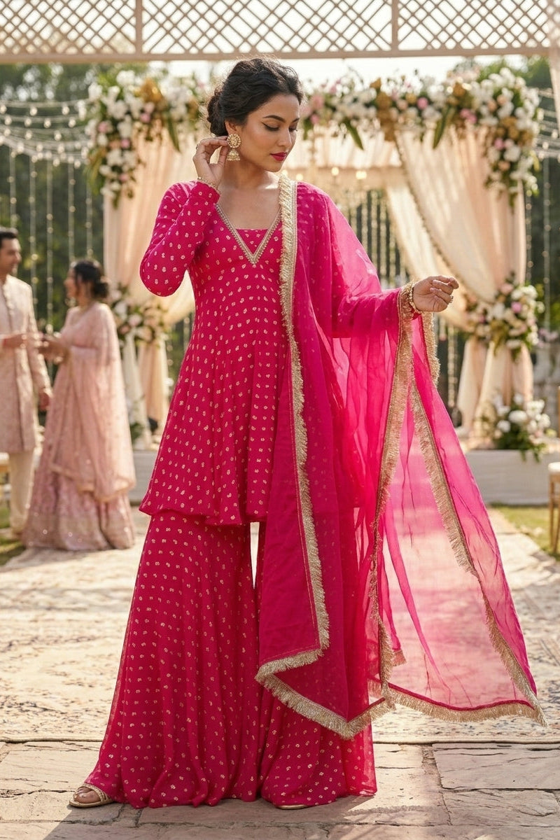 Rain of Romance Designer Sharara Set