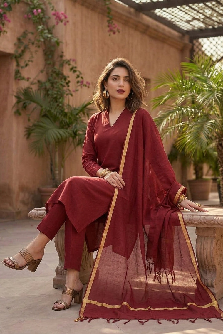 Warm Embrace Cotton Kurti Set
