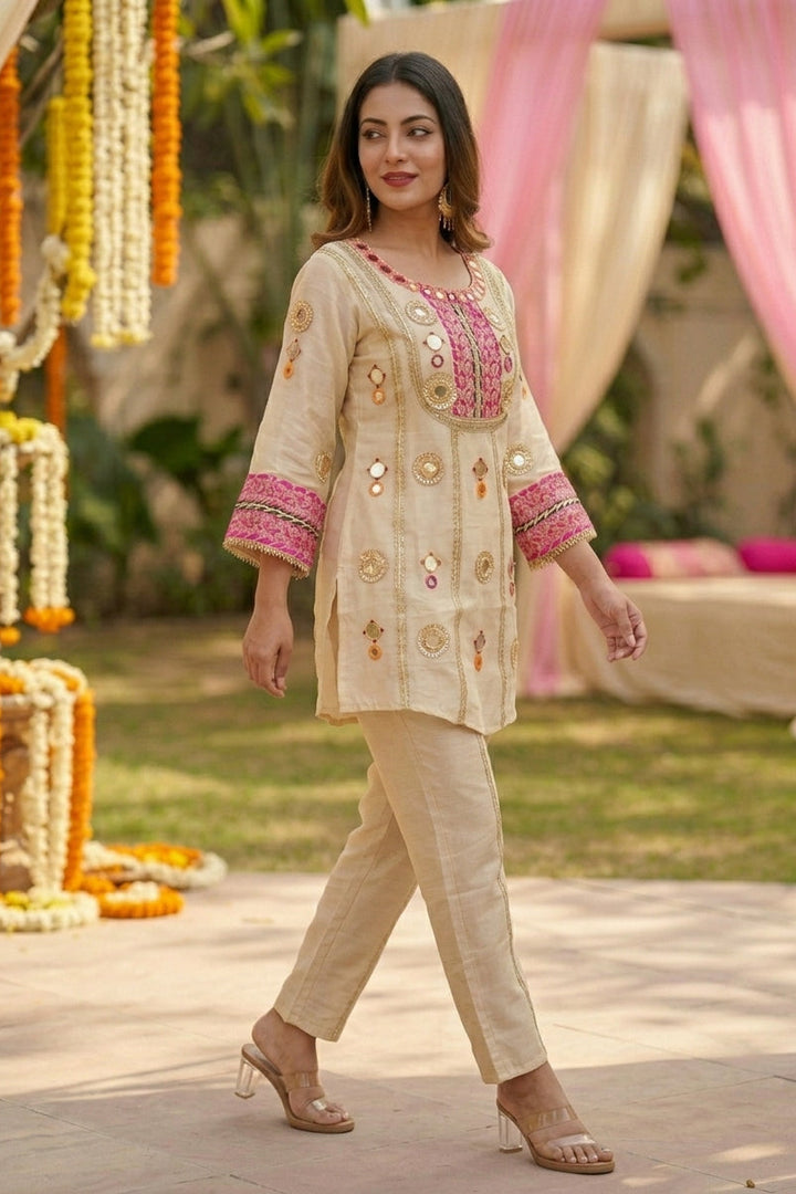 Winter Bloom Designer Sharara Set