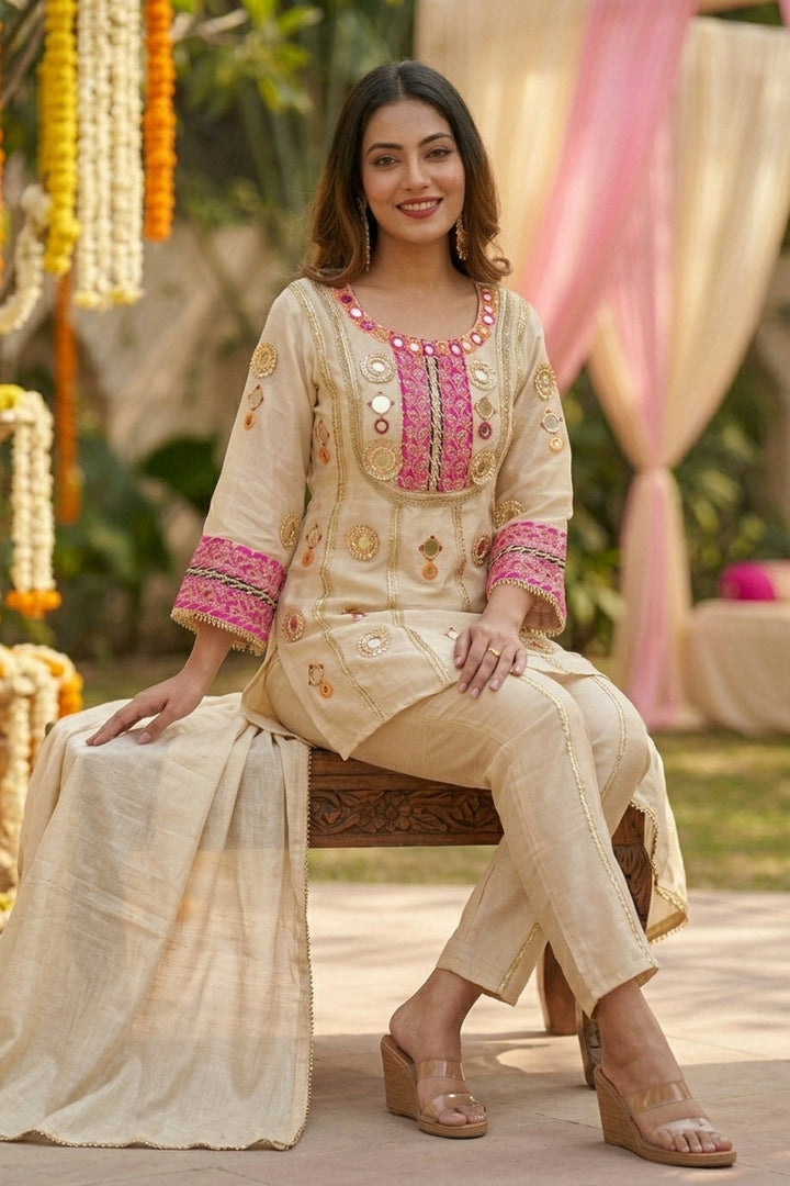 Winter Bloom Designer Sharara Set
