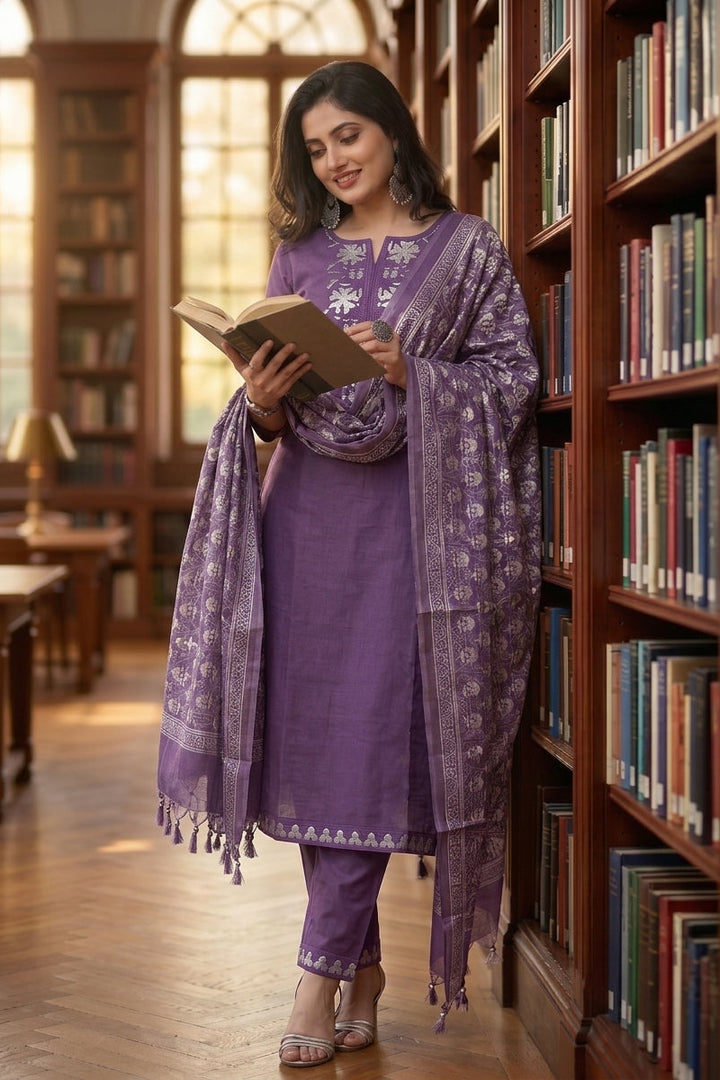 Mine In Every Moment Khadi Cotton Kurti Set