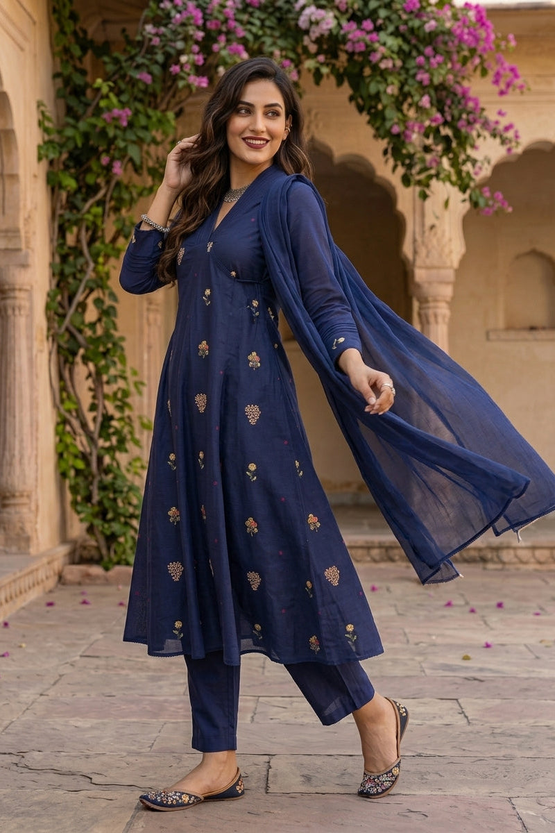 Orchid Glory Designer Cotton Kurti Set