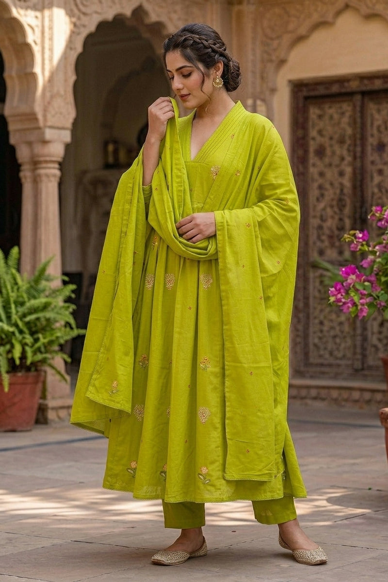 Orchid Glory Designer Cotton Kurti Set