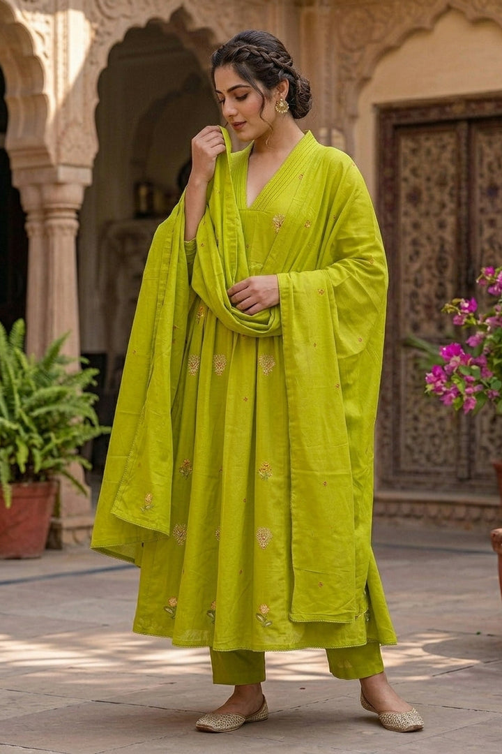 Orchid Glory Designer Cotton Kurti Set