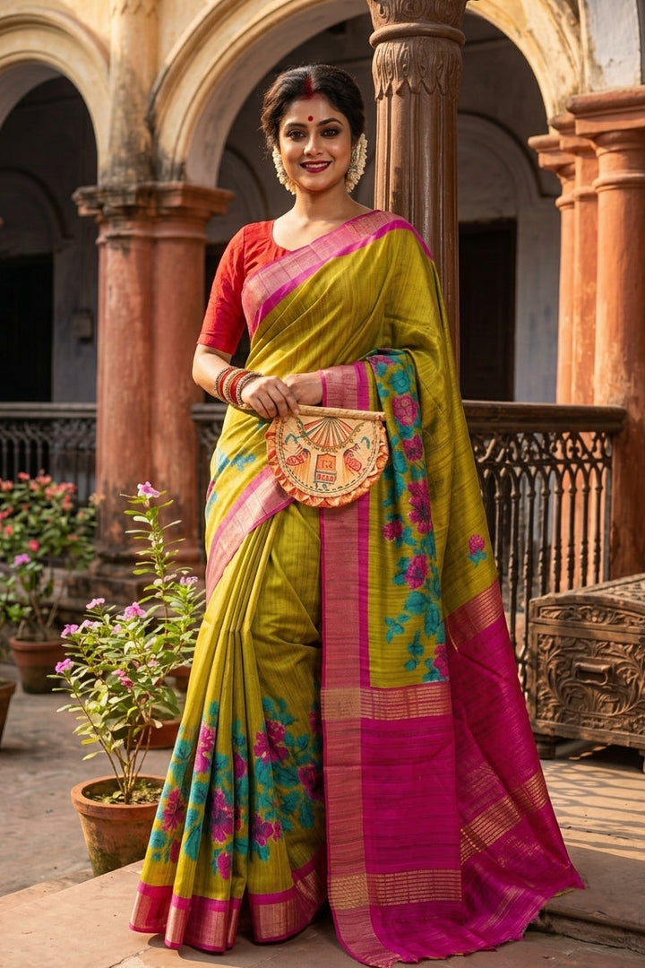 Aura of Gold Ghicha Tussar Silk Saree