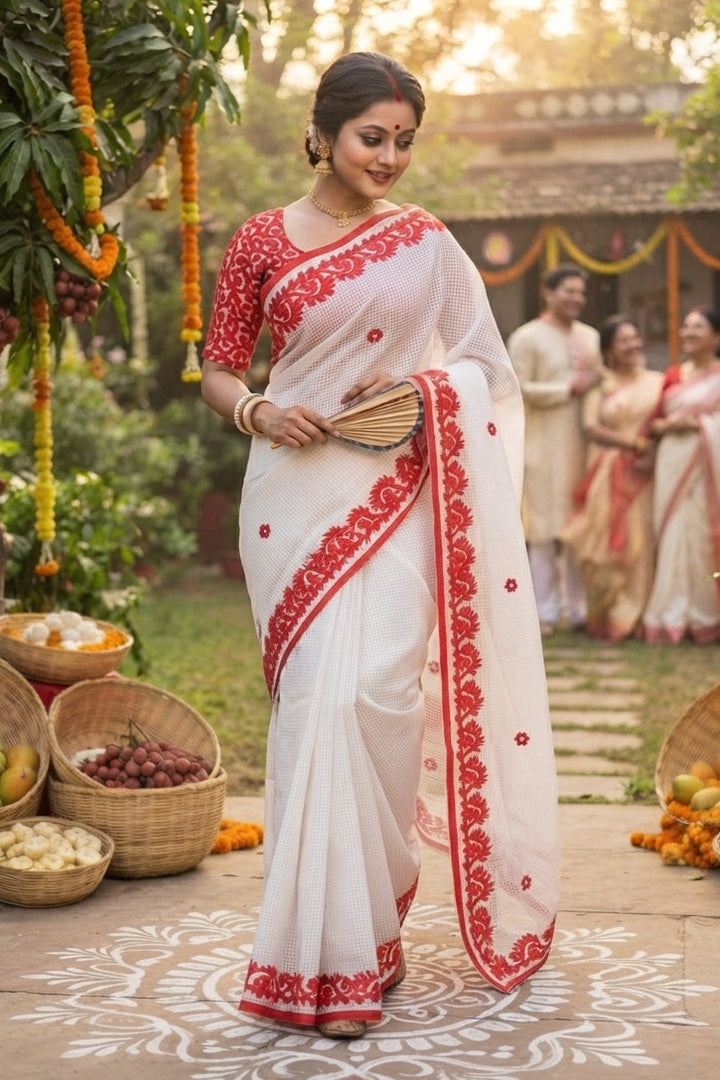 Hridoy rekha Kota Applique Saree