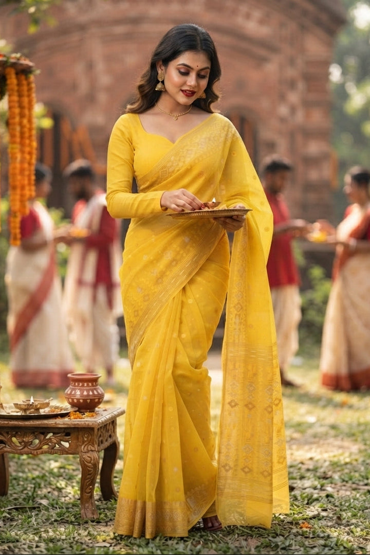 Moonloom Bengal Jamdani Saree