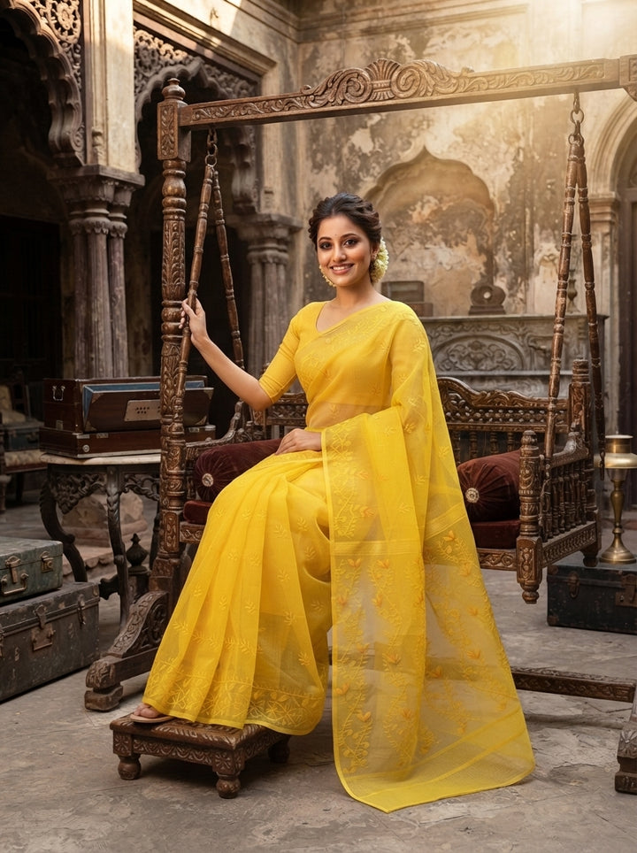 Tulir Taan Cotton Jamdani Saree