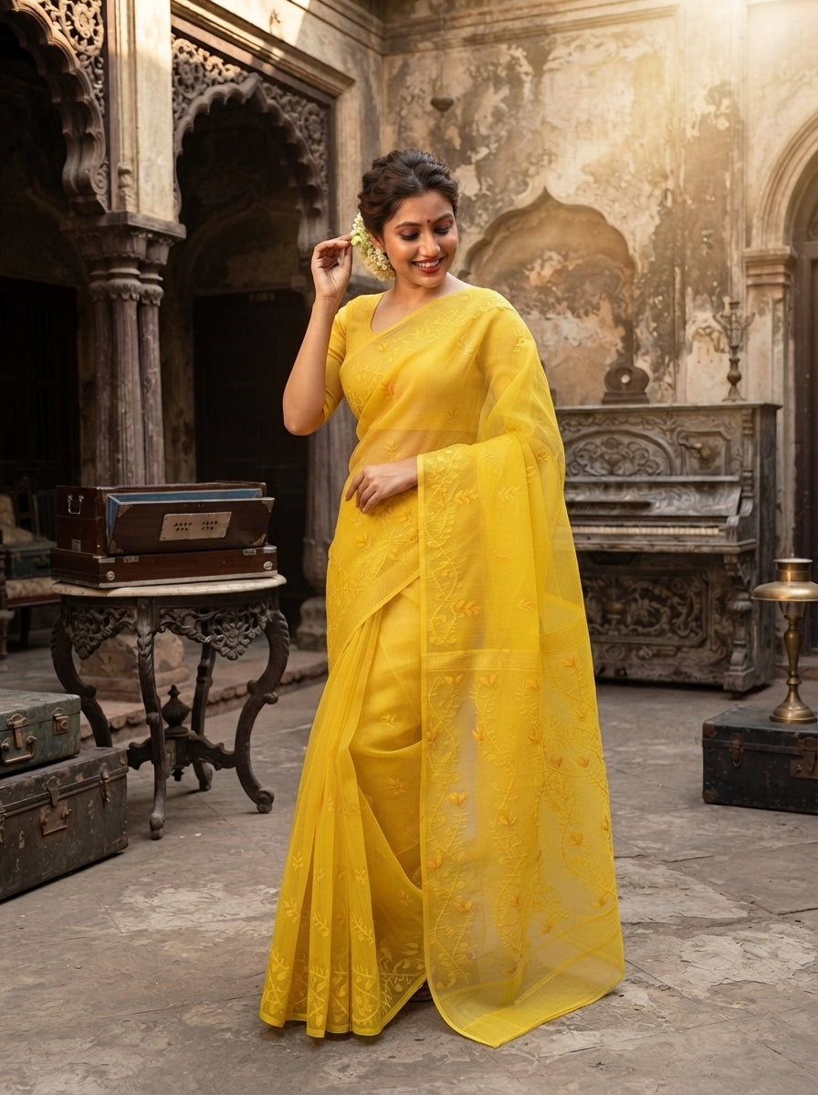 Tulir Taan Cotton Jamdani Saree