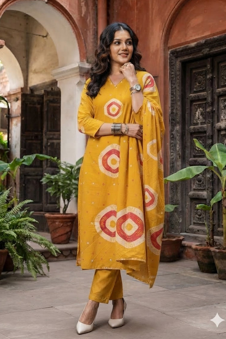 Fable and flame Cotton Kurti Set