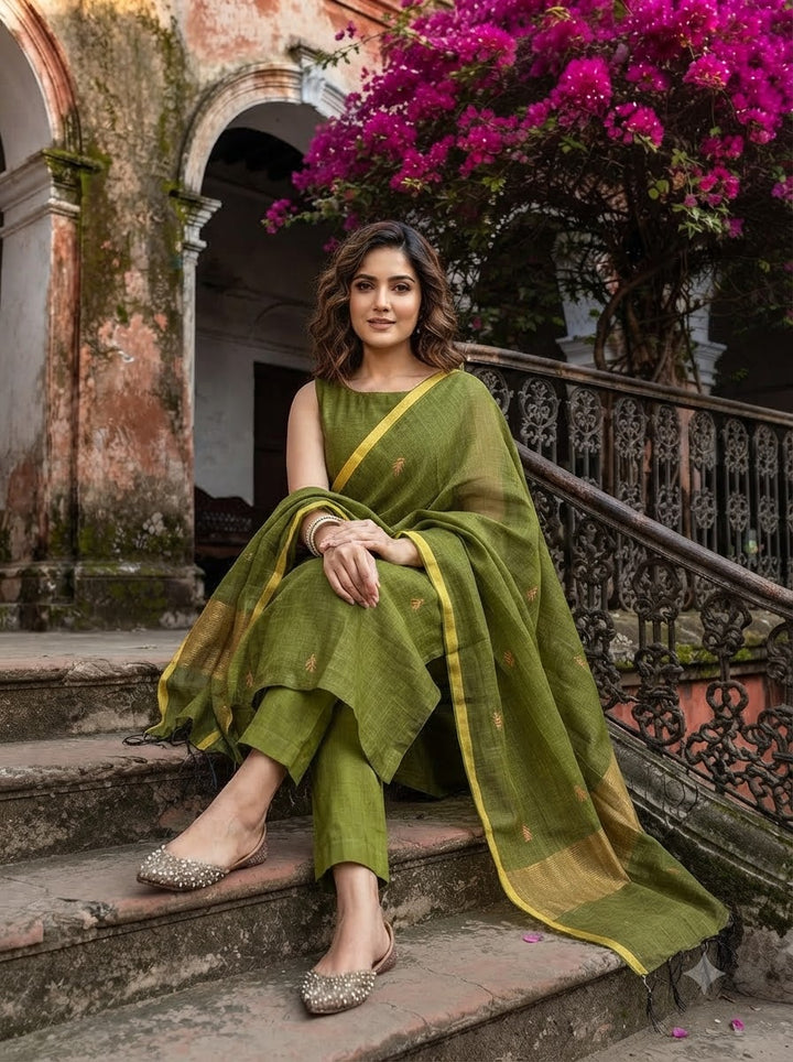 Chasing Sunshine Linen Kurti Set