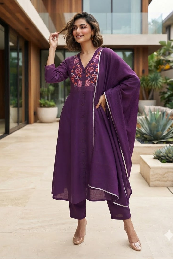 Morning Dew Cotton Kurti set