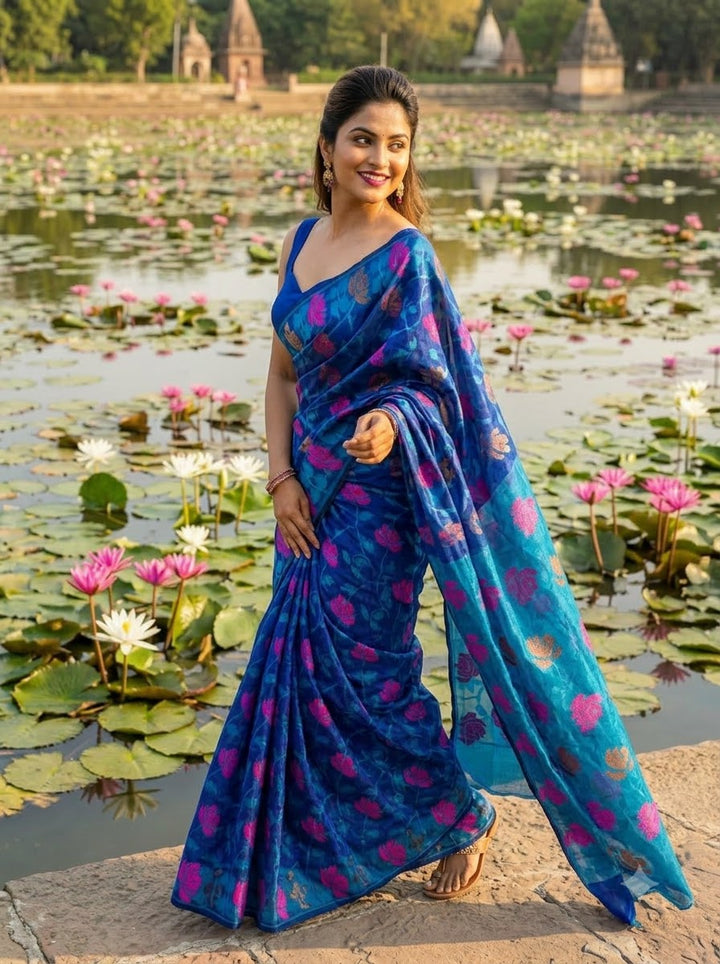 Shwetapadma Dhakai Jamdani Saree