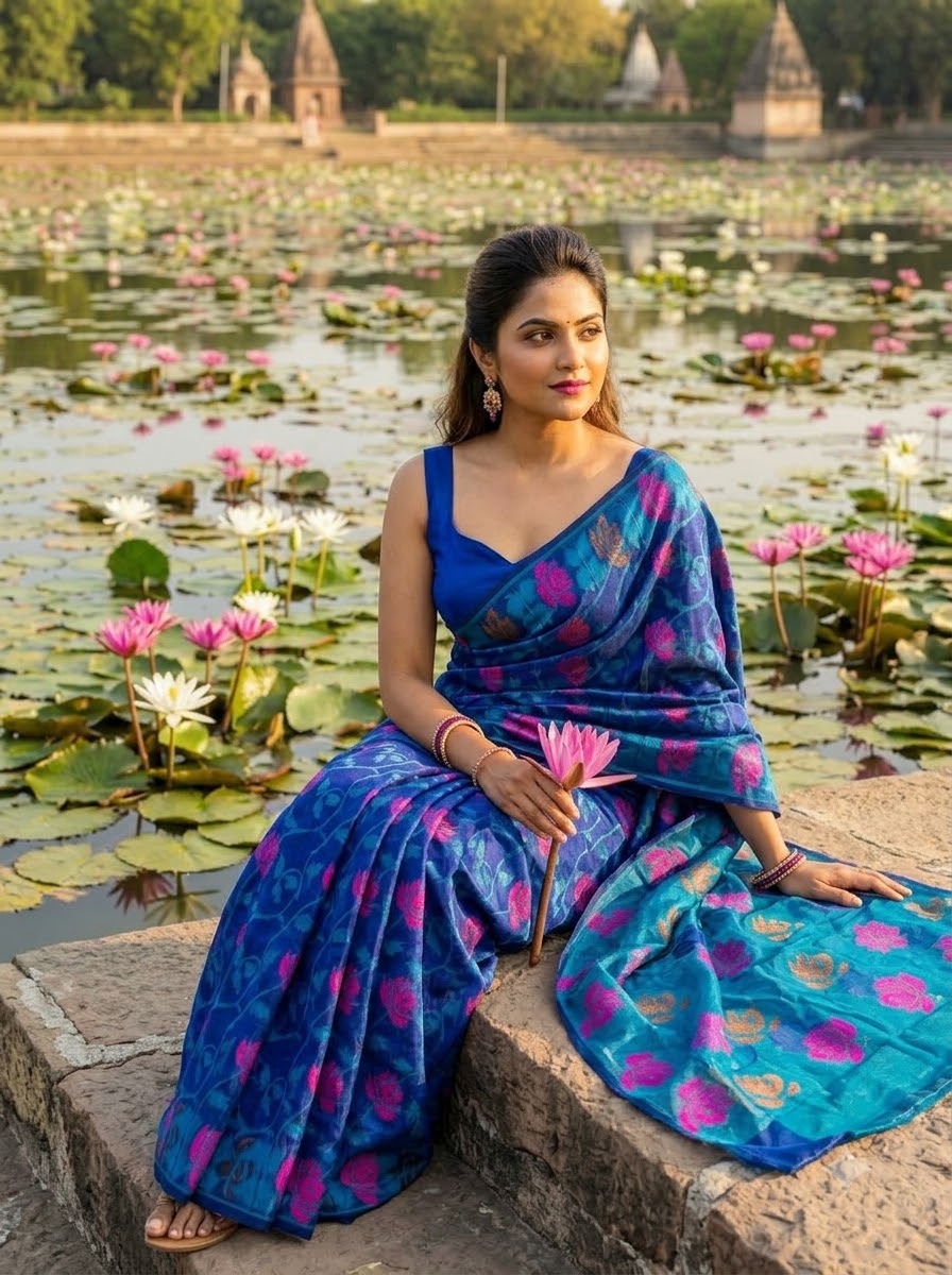 Shwetapadma Dhakai Jamdani Saree