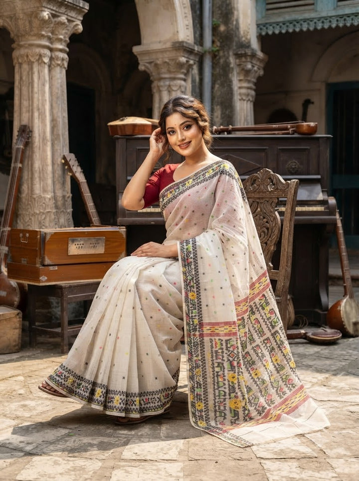 Sutrorekha Dhakai Jamdani Saree