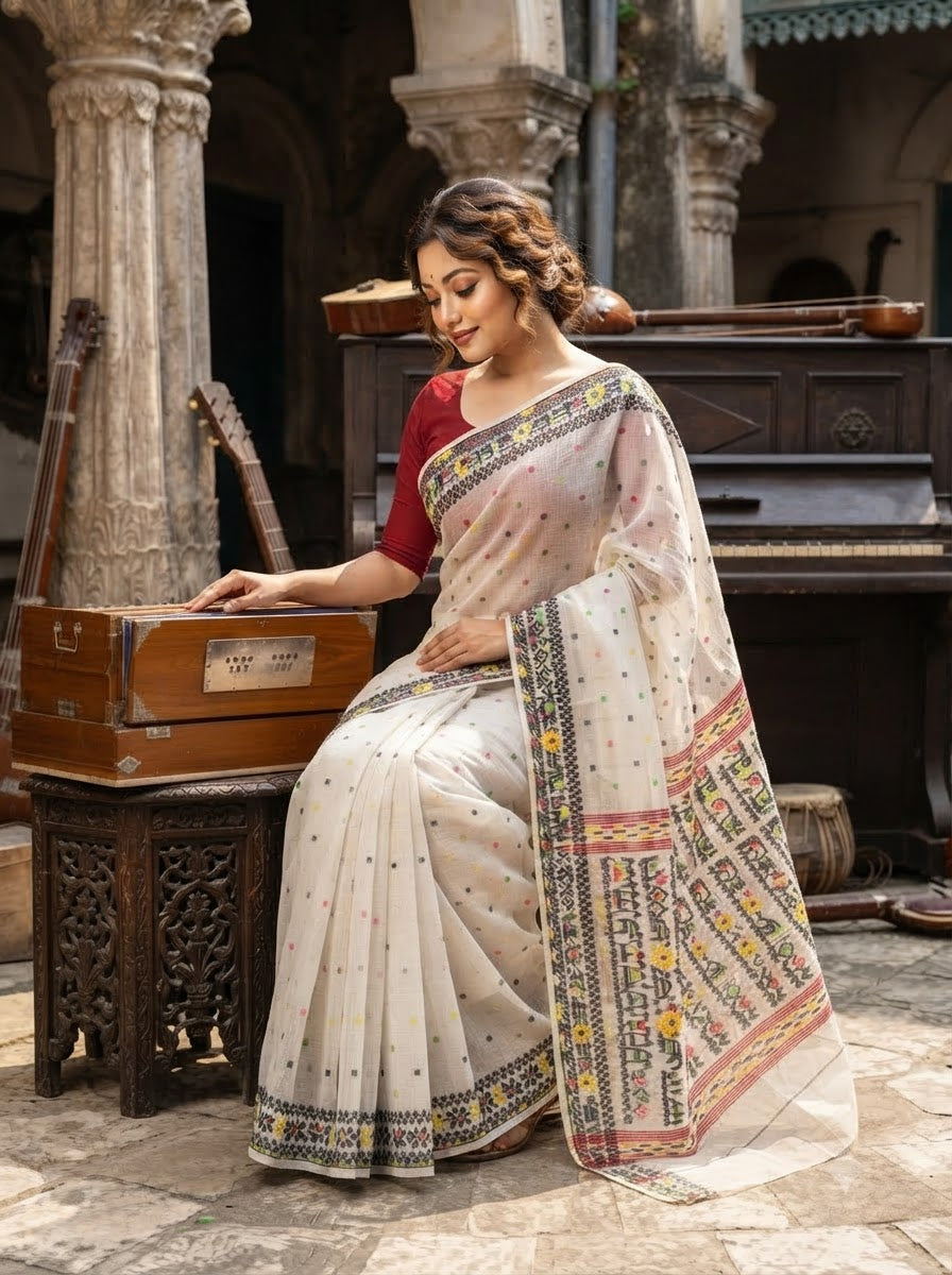 Sutrorekha Dhakai Jamdani Saree