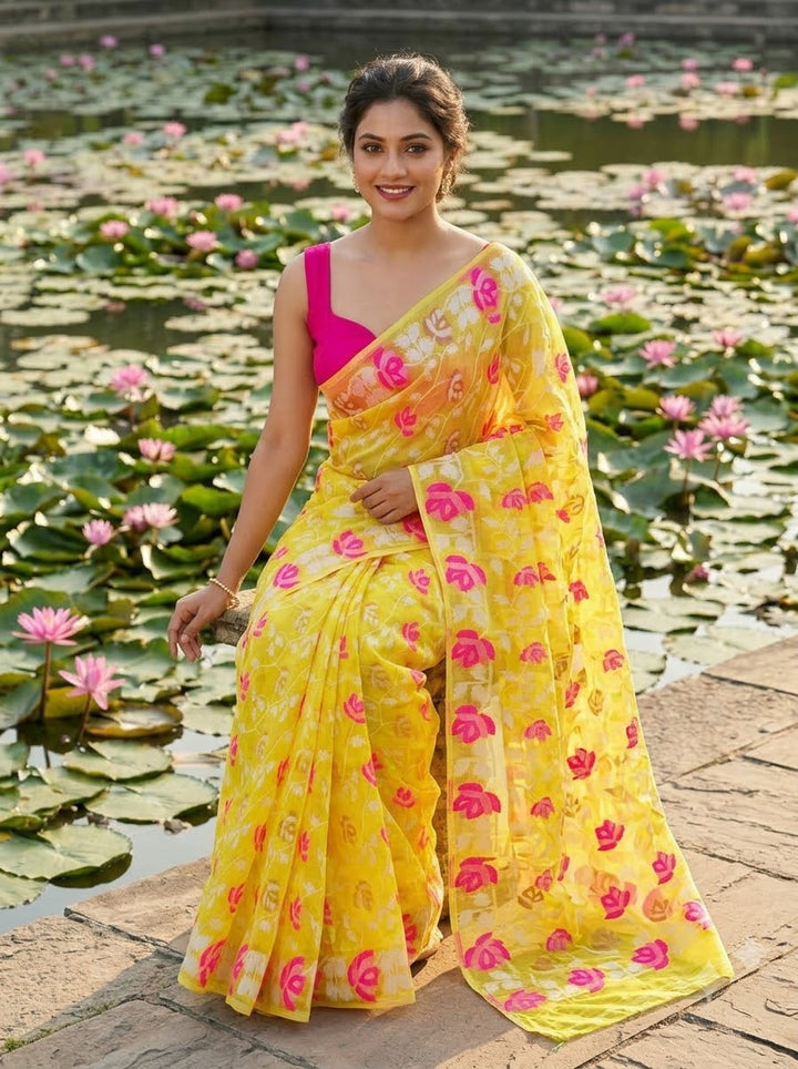 Shwetapadma Dhakai Jamdani Saree