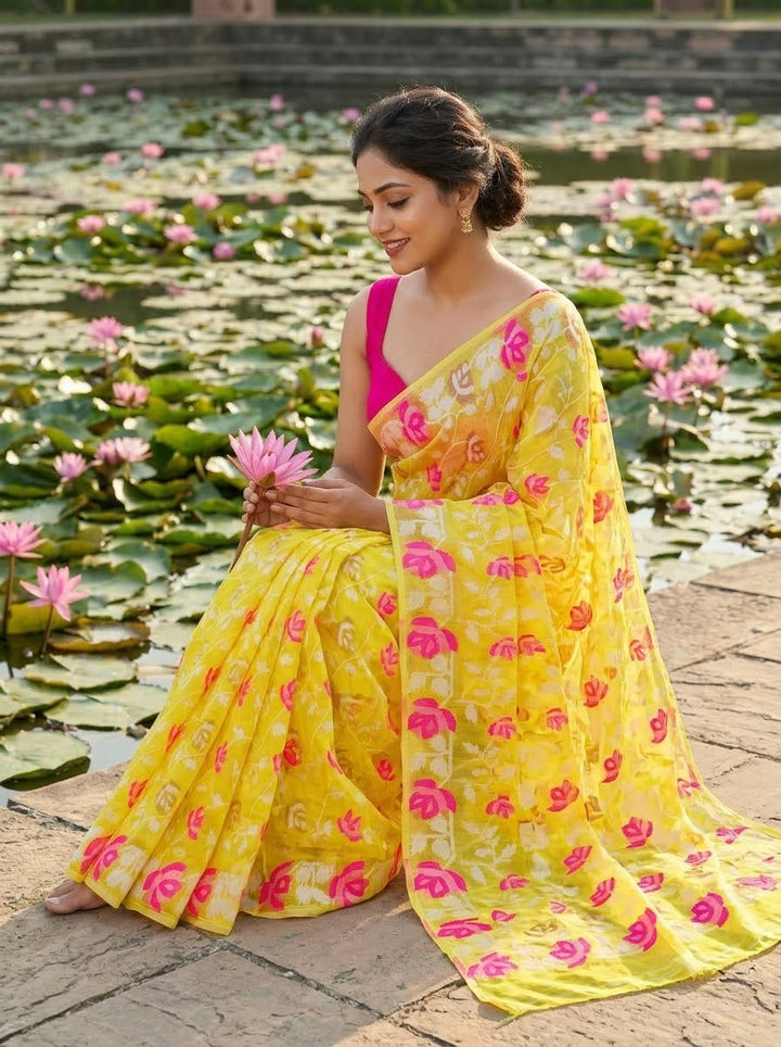 Shwetapadma Dhakai Jamdani Saree