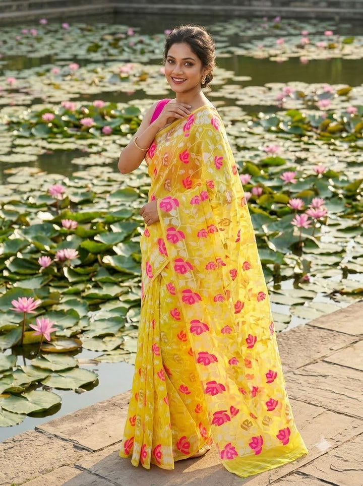 Shwetapadma Dhakai Jamdani Saree