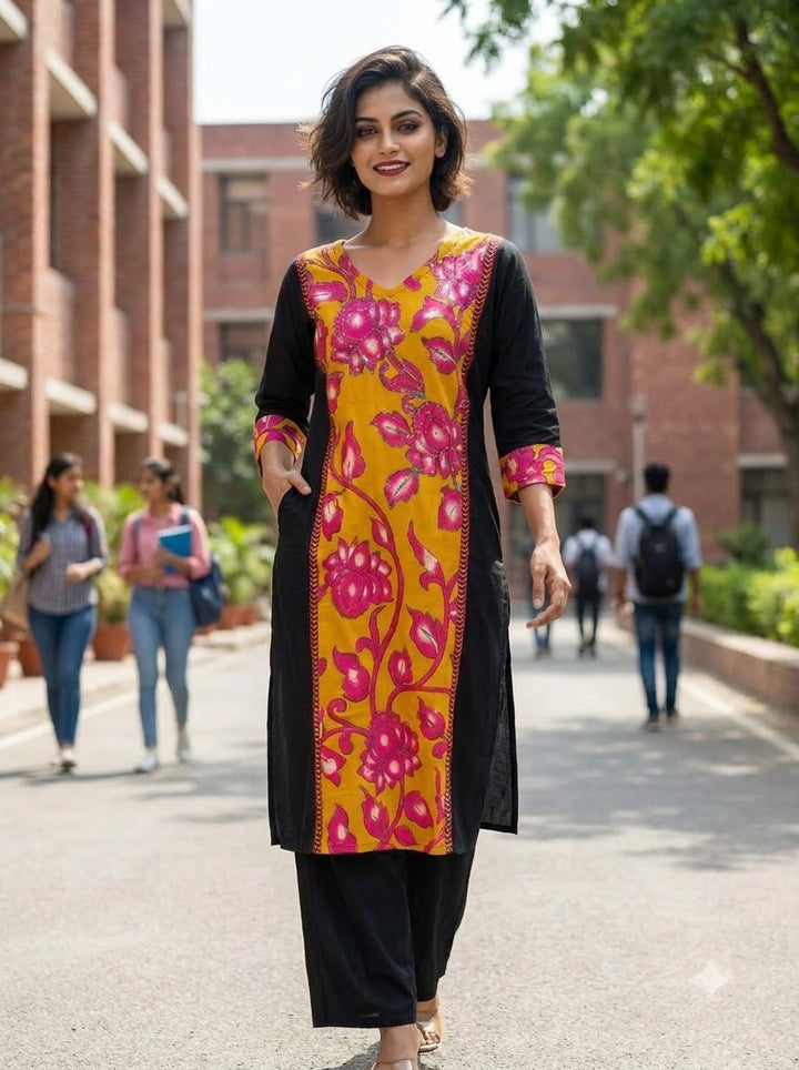 Meetings to Moments- Cotton  Kurti Set